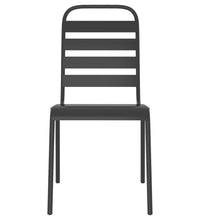 7-tlg. Garten-Essgruppe Anthrazit Stahl