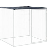 Hühnerkäfig mit Dach Anthrazit 103x98x90 cm Verzinkter Stahl