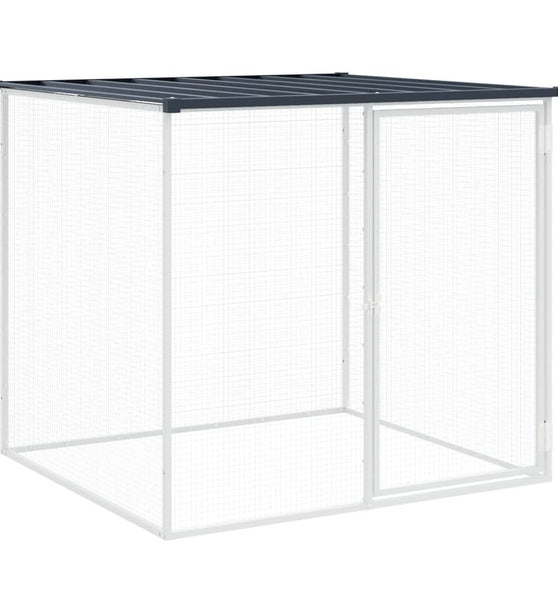 Hühnerkäfig mit Dach Anthrazit 103x98x90 cm Verzinkter Stahl