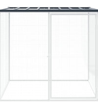 Hühnerkäfig mit Dach Anthrazit 103x98x90 cm Verzinkter Stahl