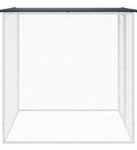 Hühnerkäfig mit Dach Anthrazit 103x98x90 cm Verzinkter Stahl