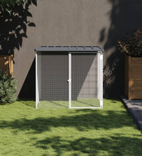 Hühnerkäfig mit Dach Anthrazit 103x98x90 cm Verzinkter Stahl