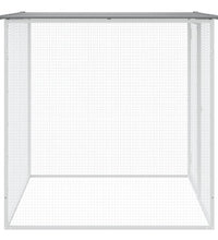 Hühnerkäfig mit Dach Hellgrau 103x98x90 cm Verzinkter Stahl