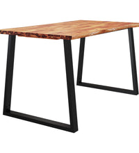 Esstisch Baumkante 140x80x75 cm Massivholz Akazie