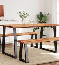 Esstisch Baumkante 140x80x75 cm Massivholz Akazie