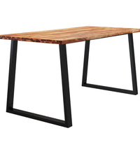 Esstisch Baumkante 160x80x75 cm Massivholz Akazie