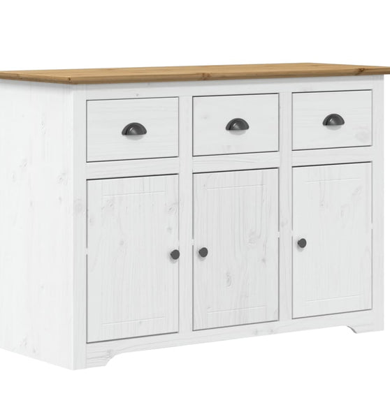 Sideboard BODO Weiß und Braun 115,5x44x80 cm Massivholz Kiefer