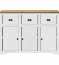 Sideboard BODO Weiß und Braun 115,5x44x80 cm Massivholz Kiefer