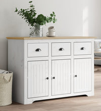 Sideboard BODO Weiß und Braun 115,5x44x80 cm Massivholz Kiefer