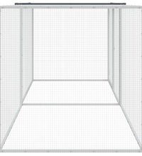 Hühnerkäfig mit Dach Anthrazit 203x98x90 cm Verzinkter Stahl