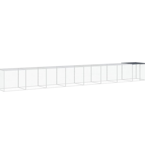 Hühnerkäfig mit Dach Anthrazit 803x98x90 cm Verzinkter Stahl
