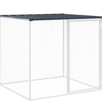 Hühnerkäfig mit Dach Anthrazit 803x98x90 cm Verzinkter Stahl