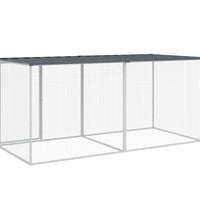 Hühnerkäfig mit Dach Anthrazit 203x98x90 cm Verzinkter Stahl