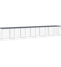Hühnerkäfig mit Dach Anthrazit 603x98x90 cm Verzinkter Stahl
