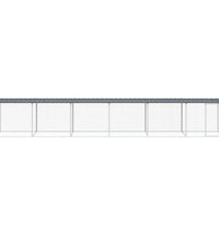 Hühnerkäfig mit Dach Anthrazit 603x98x90 cm Verzinkter Stahl