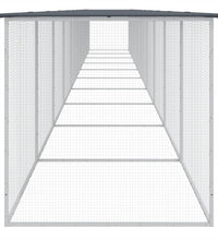 Hühnerkäfig mit Dach Anthrazit 1003x98x90 cm Verzinkter Stahl