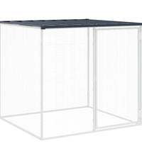 Hühnerkäfig mit Dach Anthrazit 1003x98x90 cm Verzinkter Stahl