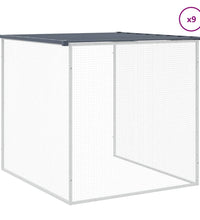 Hühnerkäfig mit Dach Anthrazit 1003x98x90 cm Verzinkter Stahl