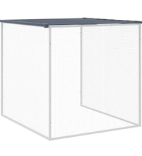 Hühnerkäfig mit Dach Anthrazit 1003x98x90 cm Verzinkter Stahl