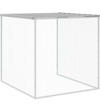 Hühnerkäfig mit Dach Hellgrau 1003x98x90 cm Verzinkter Stahl