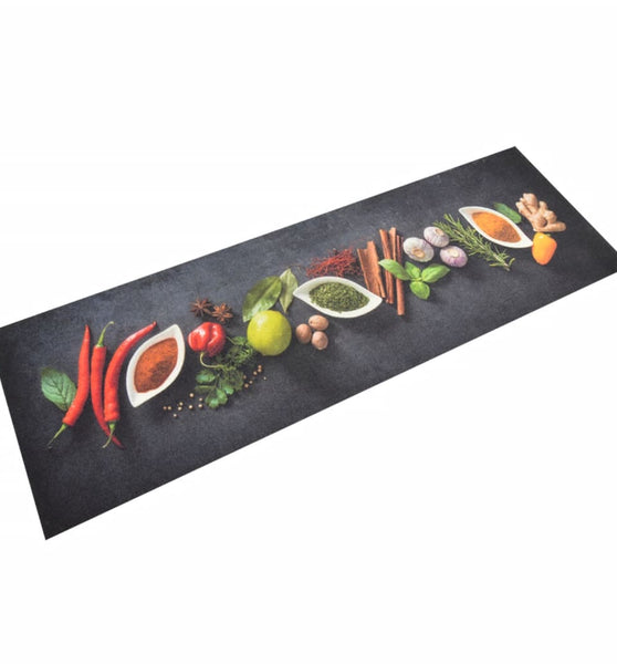 Küchenteppich Waschbar Gewürze 60x180 cm Samt