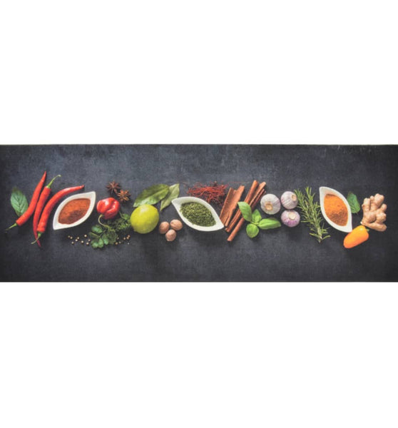 Küchenteppich Waschbar Gewürze 60x180 cm Samt