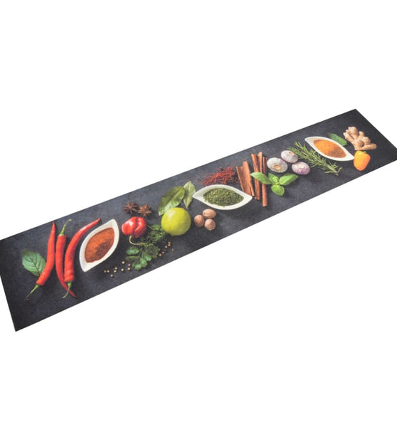 Küchenteppich Waschbar Gewürze 60x300 cm Samt