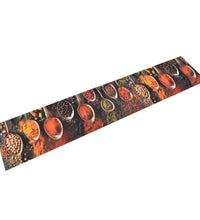 Küchenteppich Waschbar Löffel & Gewürze 60x300 cm Samt