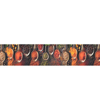 Küchenteppich Waschbar Löffel & Gewürze 60x300 cm Samt