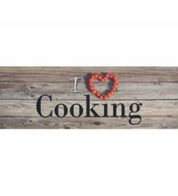 Küchenteppich Waschbar Cooking Grau 60x180 cm Samt