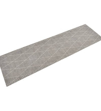 Küchenteppich Waschbar Raute 45x150 cm Samt