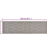 Küchenteppich Waschbar Raute 45x150 cm Samt
