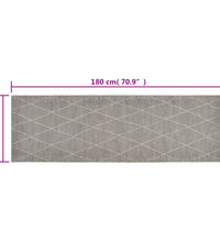Küchenteppich Waschbar Raute 60x180 cm Samt