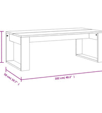 Couchtisch Räuchereiche 102x50x35 cm Holzwerkstoff