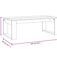 Couchtisch Braun Eichen-Optik 102x50x35 cm Holzwerkstoff