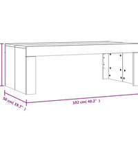 Couchtisch Weiß 102x50x36 cm Holzwerkstoff