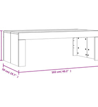 Couchtisch Schwarz 102x50x36 cm Holzwerkstoff