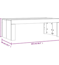 Couchtisch Sonoma-Eiche 102x50x36 cm Holzwerkstoff