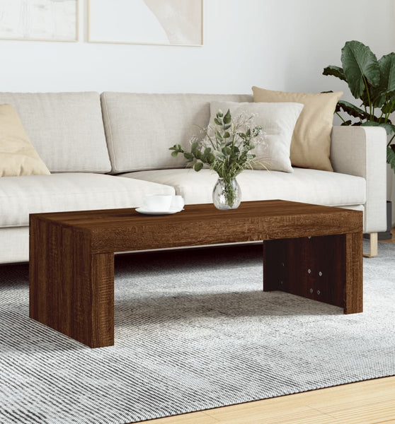 Couchtisch Braun Eichen-Optik 102x50x36 cm Holzwerkstoff