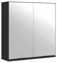 Spiegelschrank Schwarz 64x20x67 cm Holzwerkstoff