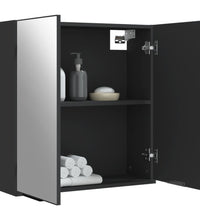 Spiegelschrank Schwarz 64x20x67 cm Holzwerkstoff