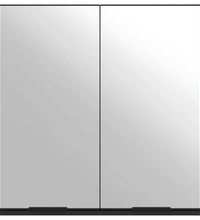 Spiegelschrank Schwarz 64x20x67 cm Holzwerkstoff