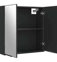 Spiegelschrank Schwarz 64x20x67 cm Holzwerkstoff