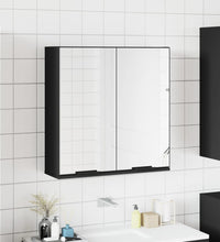 Spiegelschrank Schwarz 64x20x67 cm Holzwerkstoff