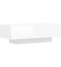 Couchtisch Hochglanz-Weiß 100x49,5x31 cm Holzwerkstoff