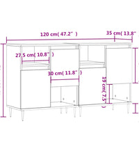 Sideboards 2 Stk. Betongrau Holzwerkstoff