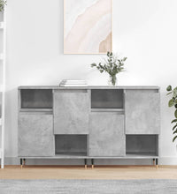 Sideboards 2 Stk. Betongrau Holzwerkstoff