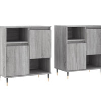 Sideboards 2 Stk. Grau Sonoma Holzwerkstoff