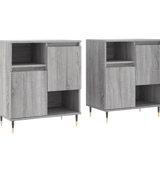 Sideboards 2 Stk. Grau Sonoma Holzwerkstoff