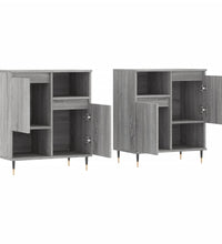 Sideboards 2 Stk. Grau Sonoma Holzwerkstoff